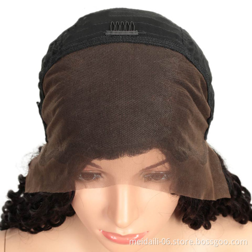 Kinky Curly Wigs Hair Brazilian Soft Swiss Lace Shiny Customized Color Long Wigs Lace Front